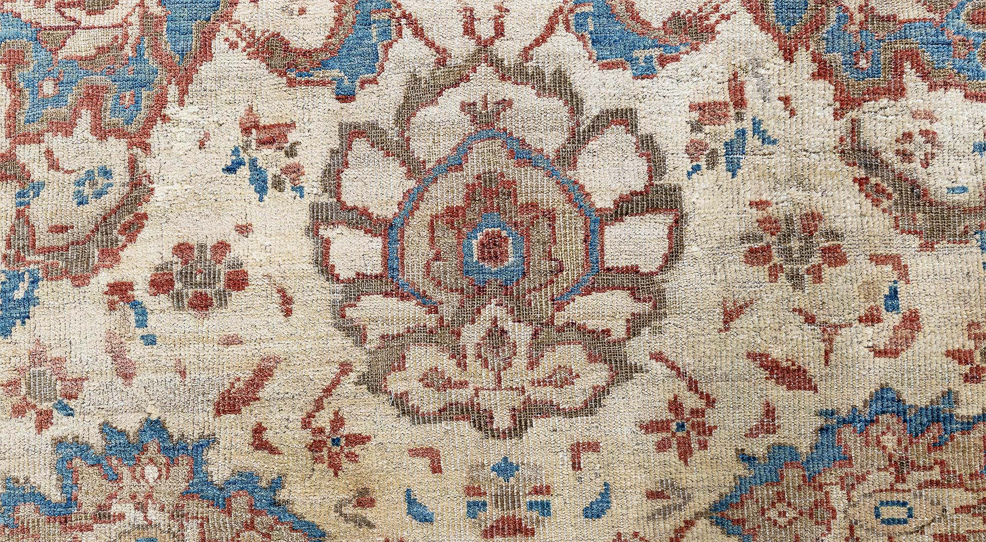 Oversized Antique Sultanabad Allover Floral Cream Beige Hand-Knotted Wool Rug – Circa 1900 (Size Adjusted) BB9183 Oversized Antique Sultanabad Allover Floral Cream Beige Hand-Knotted Wool Rug – Circa 1900 (Size Adjusted) BB9183