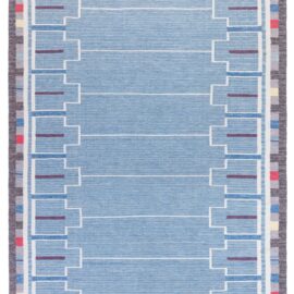 Modern Flatweave Geometric Handmade Wool Oversized Rug “Celestair” N13045