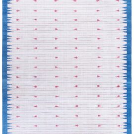Mid-Century Indian Dhurrie White Flatweave Cotton Rug BB9141