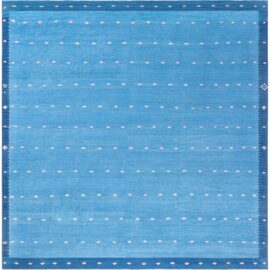 Vintage Indian Dhurrie Light Blue Flatweave Cotton Rug BB9137