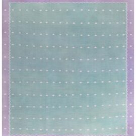Vintage Indian Dhurrie Teal Flatweave Cotton Rug BB9152