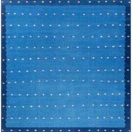Mid-Century Indian Dhurrie Light Blue Flatweave Cotton Rug BB9155