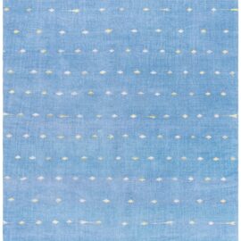 Indian Dhurrie Vintage Geometric Light Blue Flatweave Cotton Rug BB9144