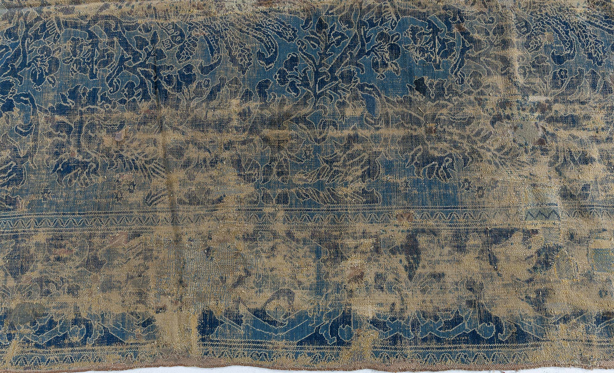Antique Allover Warm Tan Hand-Knotted Wool Carpet – Circa 1600 Spanish Alcaraz BB9190 Antique Allover Warm Tan Hand-Knotted Wool Carpet – Circa 1600 Spanish Alcaraz BB9190