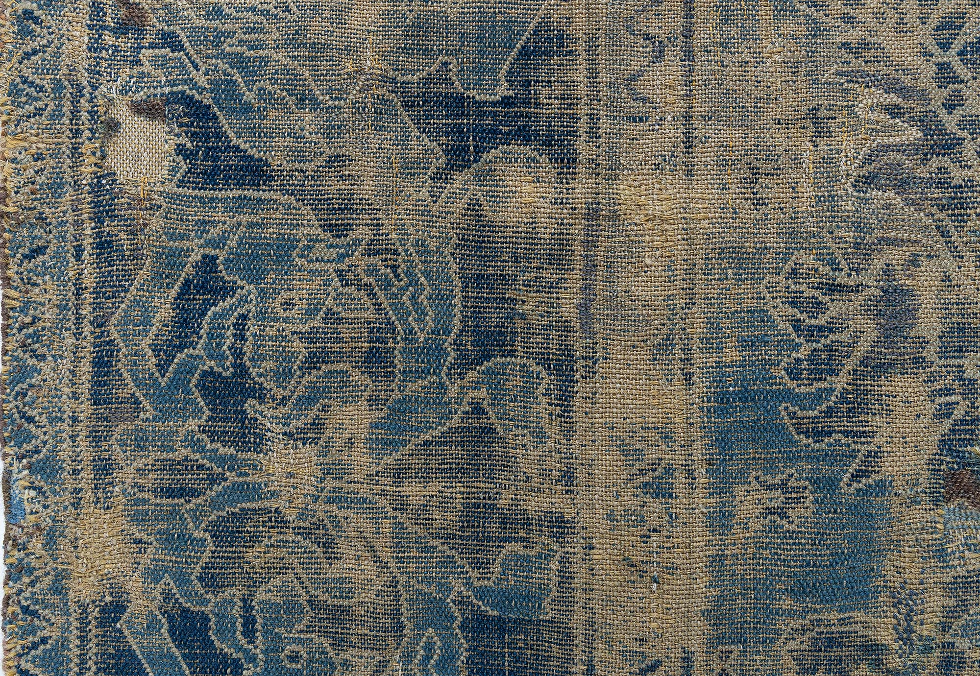 Antique Allover Warm Tan Hand-Knotted Wool Carpet – Circa 1600 Spanish Alcaraz BB9190 Antique Allover Warm Tan Hand-Knotted Wool Carpet – Circa 1600 Spanish Alcaraz BB9190