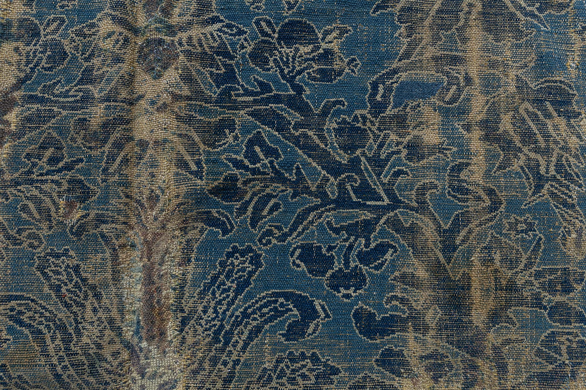 Antique Allover Warm Tan Hand-Knotted Wool Carpet – Circa 1600 Spanish Alcaraz BB9190 Antique Allover Warm Tan Hand-Knotted Wool Carpet – Circa 1600 Spanish Alcaraz BB9190