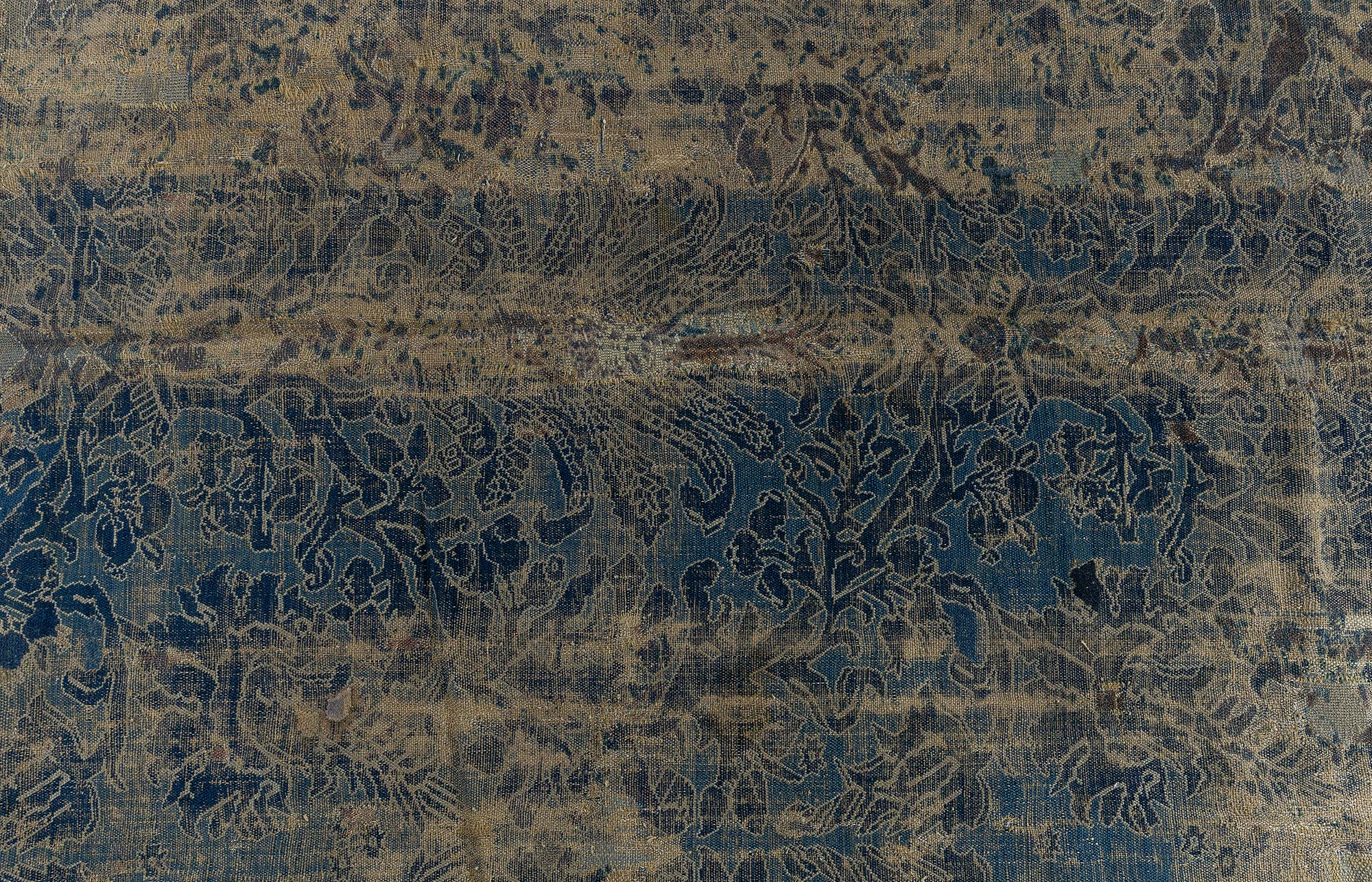 Antique Allover Warm Tan Hand-Knotted Wool Carpet – Circa 1600 Spanish Alcaraz BB9190 Antique Allover Warm Tan Hand-Knotted Wool Carpet – Circa 1600 Spanish Alcaraz BB9190