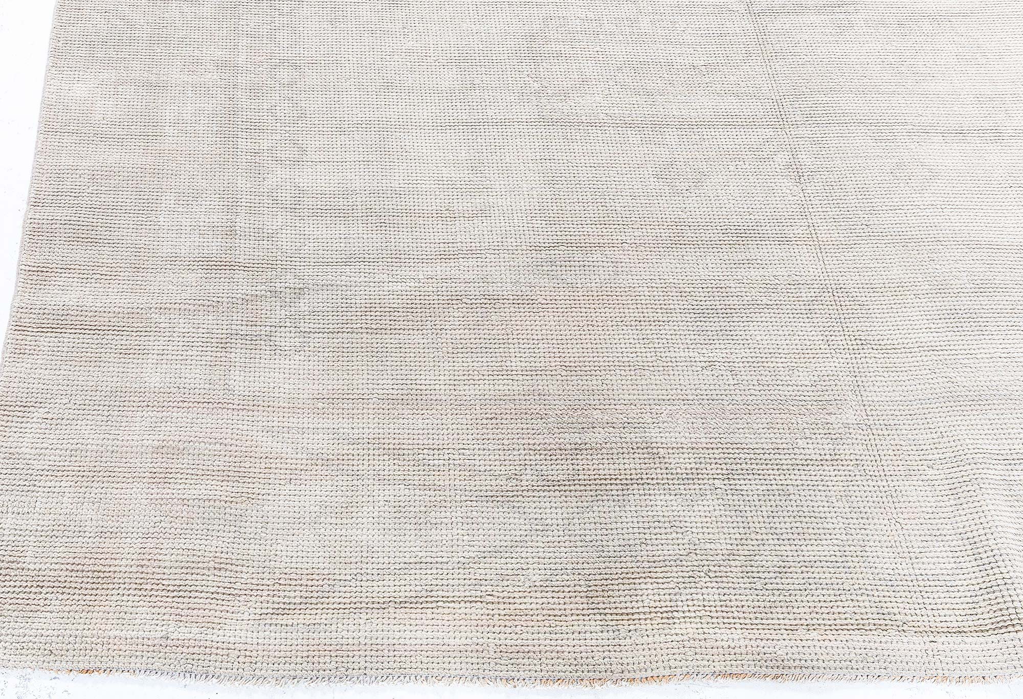Vintage Viennese Secessionist Light Beige Hand-Knotted Wool Carpet BB9201 Vintage Viennese Secessionist Light Beige Hand-Knotted Wool Carpet BB9201