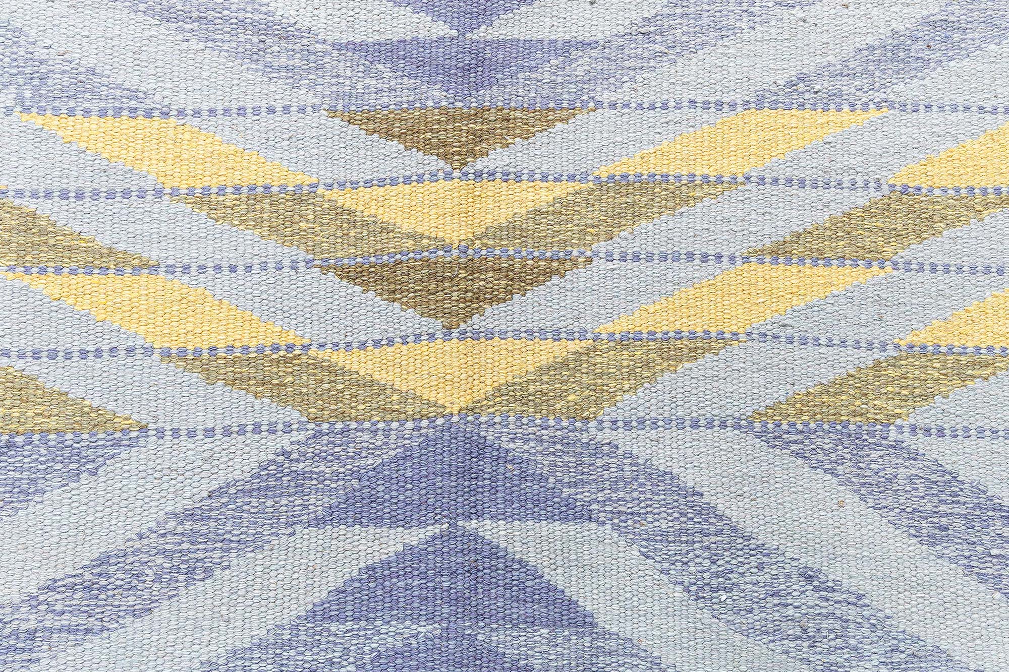 Scandinavian Flatweave Chevron Wool Rug In Light Blue “Sagitta” N13060 Scandinavian Flatweave Chevron Wool Rug In Light Blue “Sagitta” N13060
