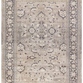 Antique Sultanabad Floral Allover Warm Taupe Hand-Knotted Wool Rug – Circa 1900 BB9194