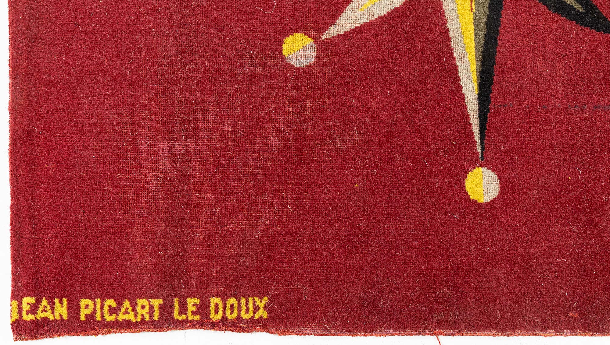 Luxurious Vintage French Floral Burgundy Hand-Knotted Wool Carpet by Jean PICART LE DOUX BB9215 Luxurious Vintage French Floral Burgundy Hand-Knotted Wool Carpet by Jean PICART LE DOUX BB9215