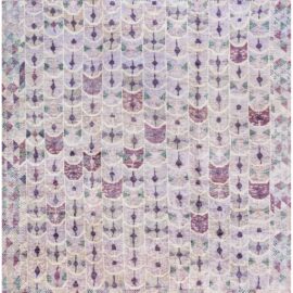 Scandinavian Lavender Hand-Knotted Hemp Oversized Rug N13068