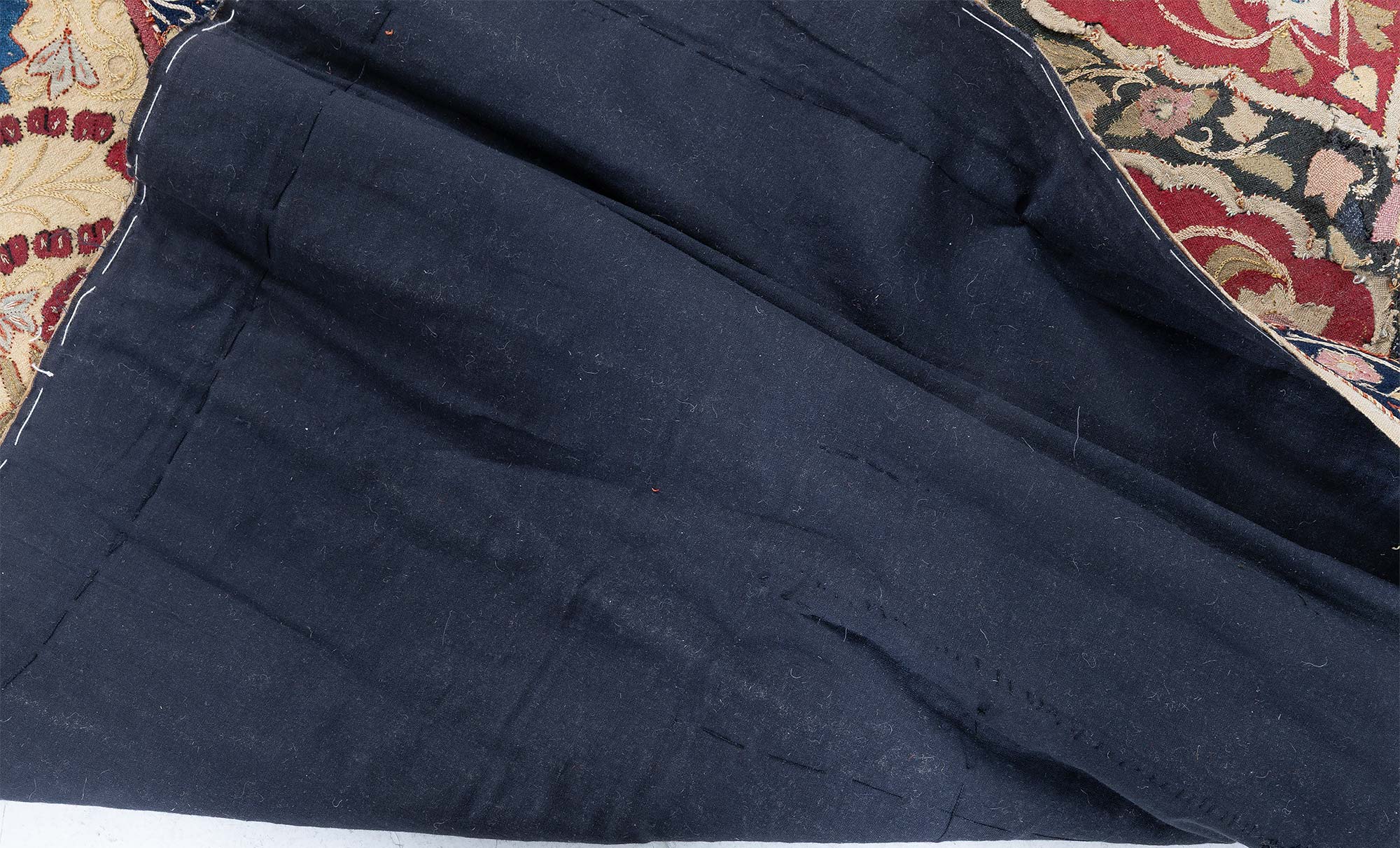 Antique Persian Dark Brown Flatweave Wool Silk Rasht Textile BB9226 Antique Persian Dark Brown Flatweave Wool Silk Rasht Textile BB9226