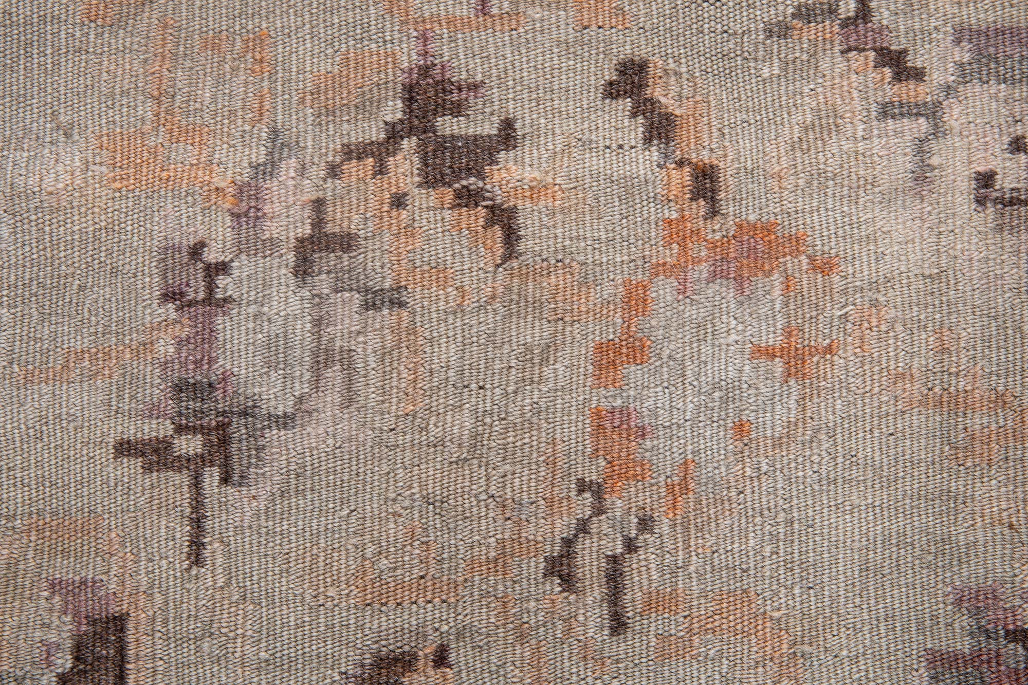 Bessarabian Antique Allover Floral Classic Taupe Flatweave Wool Rug BB9234 Bessarabian Antique Allover Floral Classic Taupe Flatweave Wool Rug BB9234
