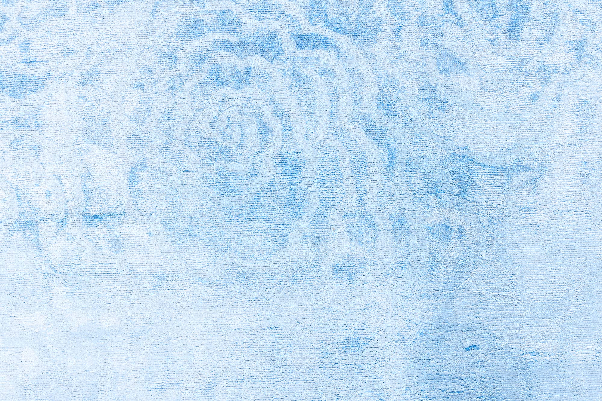 Modern Hand-Knotted Rosette Light Blue Handmade Silk Rug “Kumo” N13072 Modern Hand-Knotted Rosette Light Blue Handmade Silk Rug “Kumo” N13072