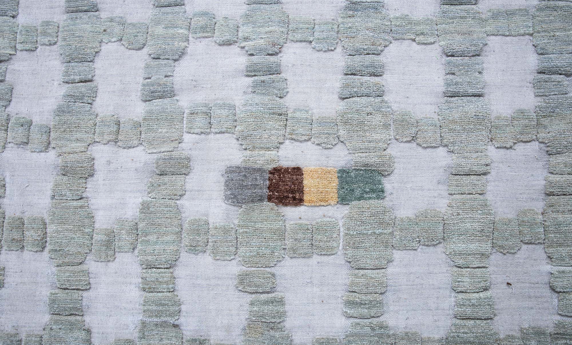 Flatweave Scandinavian Geometric Sage Handmade Wool Rug “Fenestra” N13075 Flatweave Scandinavian Geometric Sage Handmade Wool Rug “Fenestra” N13075