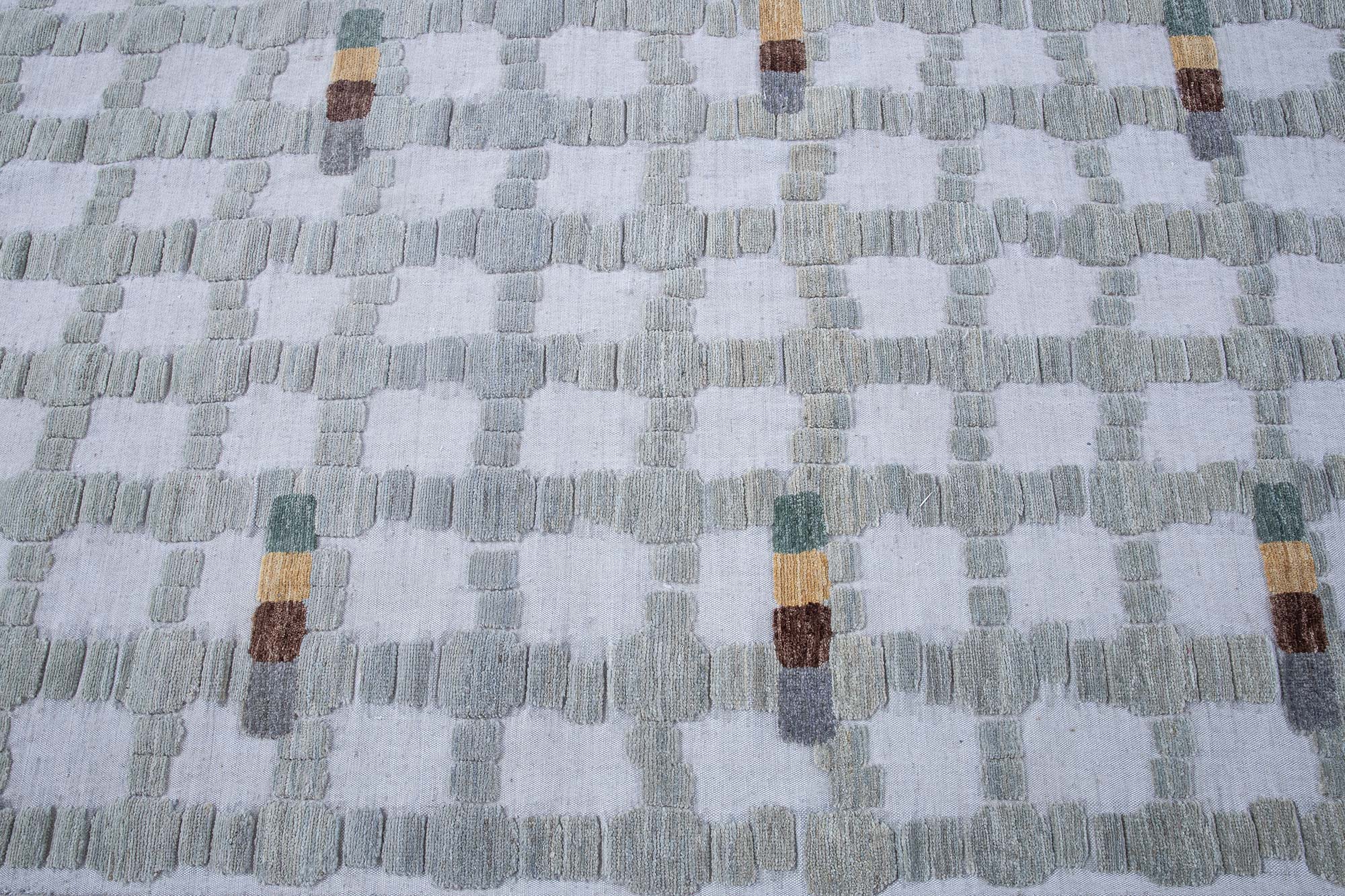 Flatweave Scandinavian Geometric Sage Handmade Wool Rug “Fenestra” N13075 Flatweave Scandinavian Geometric Sage Handmade Wool Rug “Fenestra” N13075
