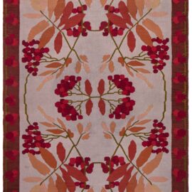 Exquisite Antique Bessarabian Allover Floral Light Beige Flatweave Wool Rug BB9231