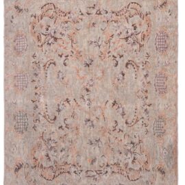 Bessarabian Antique Allover Floral Classic Taupe Flatweave Wool Rug BB9234