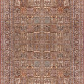 Antique Tabriz Allover Oversized Classic Taupe Hand-Knotted Wool Rug BB9218