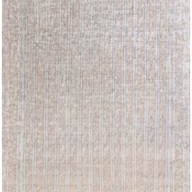 Vintage Tabriz Allover Light Beige Hand-Knotted Silk Rug BB9220