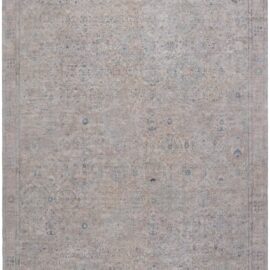 Antique Indian Allover Light Taupe Hand-Knotted Wool Rug  (Size Adjusted) BB9253